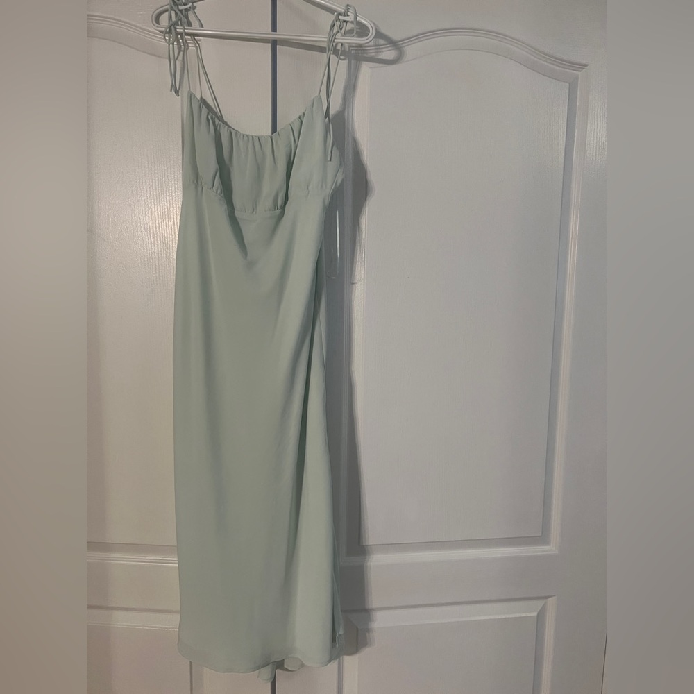 Abercrombie & Fitch Light Green Spaghetti Strap Maxi Dress